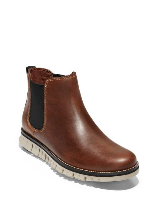 Cole Haan ZerøGrand Waterproof Chelsea Boot in Bourbon Leather/Hawthorn at