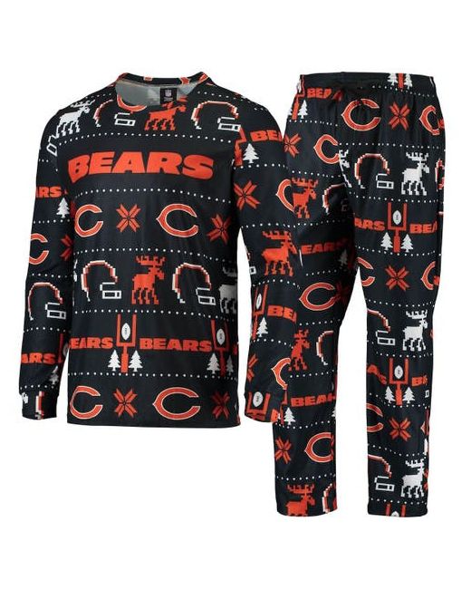 Foco Chicago Bears Wordmark Ugly Pajama Set at