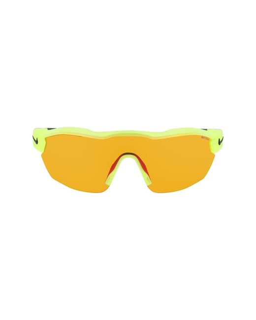 Nike Show X3 Elite 61mm Wraparound Sunglasses in Matte Volt at