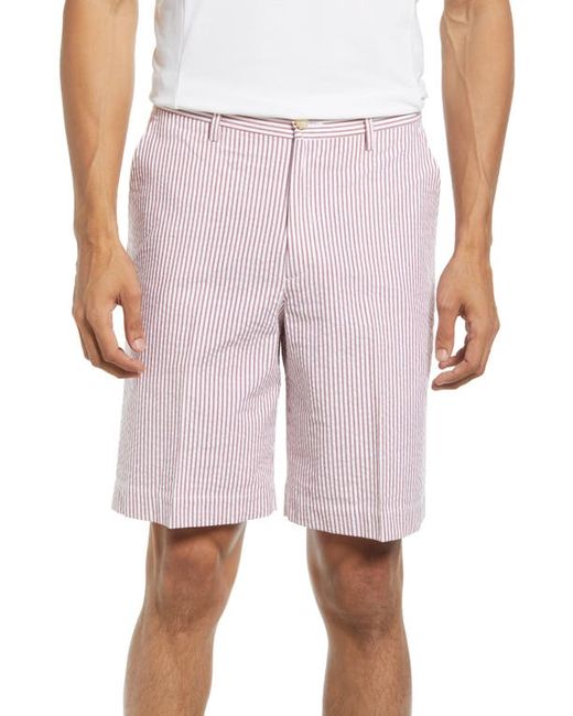 Berle Pleated Seersucker Shorts in at