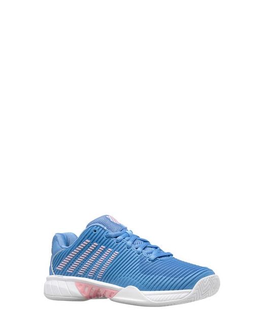 K-Swiss Hypercourt Express 2 Tennis Shoe in Blue/White/Pink at