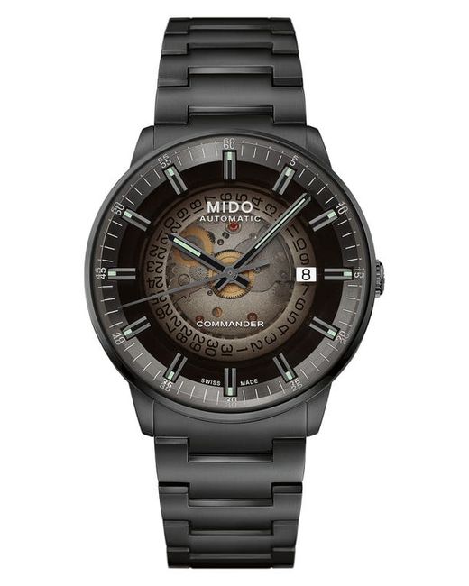 Mido Commander Gradient Skeletal Automatic Bracelet Watch 40mm in Black at