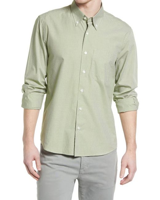 Scott Barber Micro Gingham Organic Cotton Button-Down Shirt in at