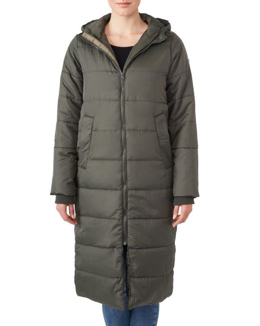 Modern Eternity 3-in-1 Long Quilted Waterproof Maternity Puffer Coat in at