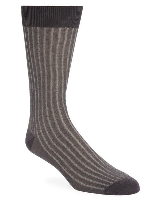 Canali Vanise Ribbed Cotton Dress Socks in at