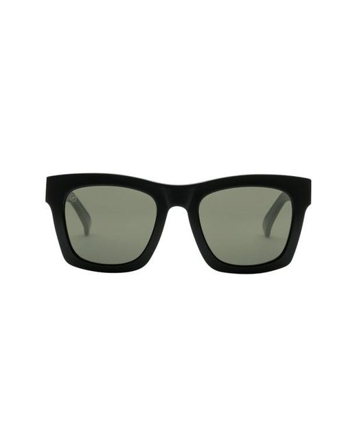 Electric Crasher 54mm Polarized Square Sunglasses in Gloss Black/Grey at