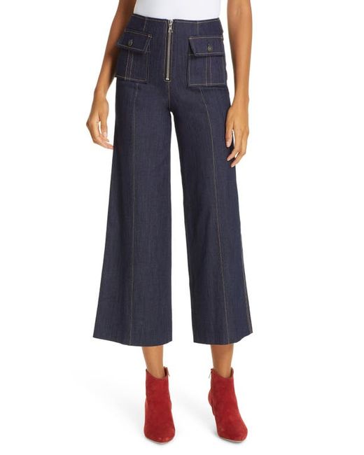 Cinq a Sept Azure Crop Wide Leg Jeans in at