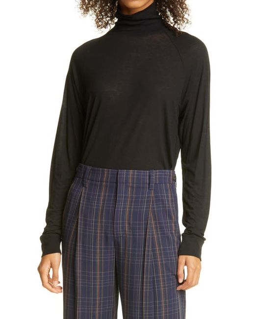 Vince Cotton Turtleneck Top in at