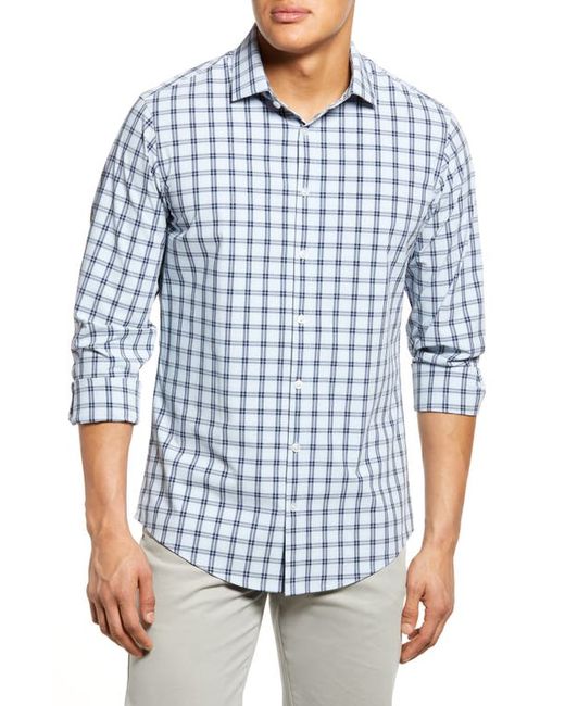 Mizzen+Main Leeward Check Antimicrobial Stretch Button-Up Shirt in at