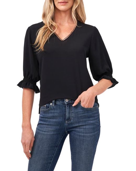 Cece Ruffle V-Neck Blouse in at