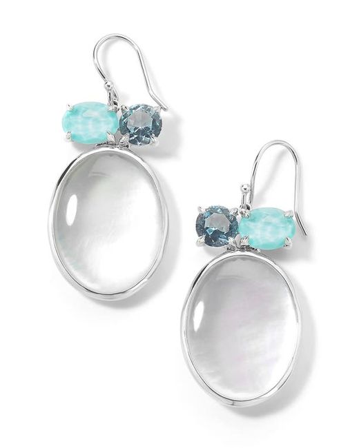 Ippolita Rock Candy Luce 3-Stone Sterling Drop Earrings at