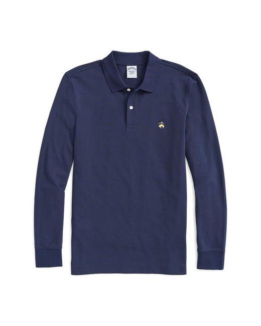 Brooks Brothers Slim Fit Long Sleeve Stretch Cotton Piqué Polo in at