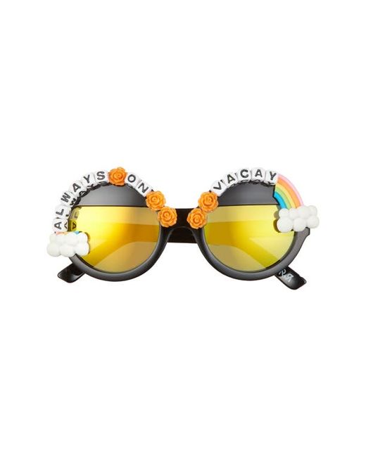 Rad + Refined Always On Vacay 50mm Round Polarized Sunglasses in at
