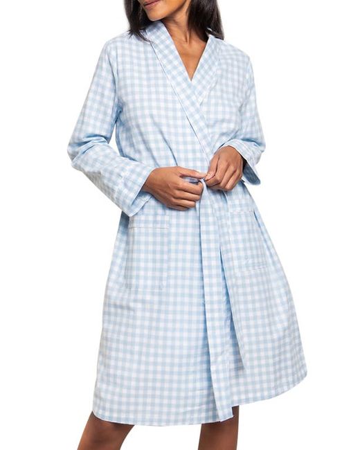 Petite Plume Gingham Check Cotton Robe in at