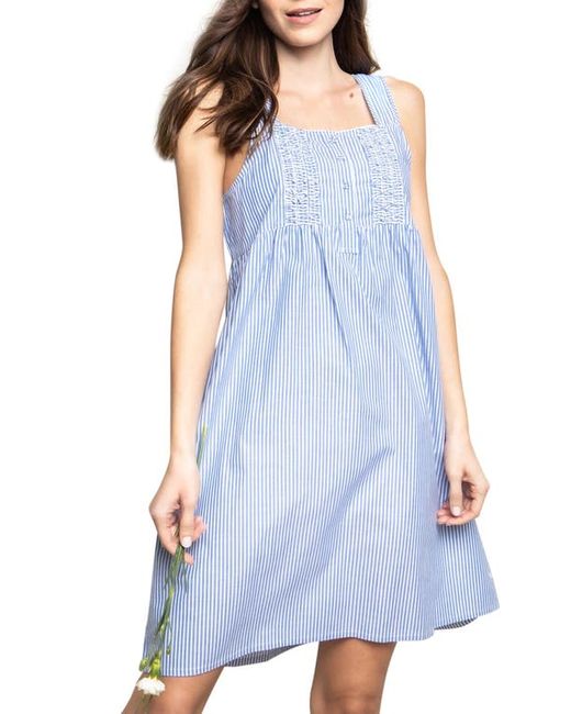 Petite Plume Stripe Cotton Nightgown in at