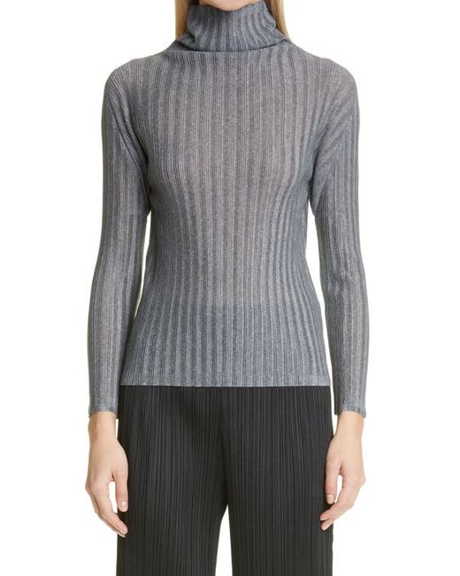 Pleats Please By Issey Miyake Funnel Neck Top in at