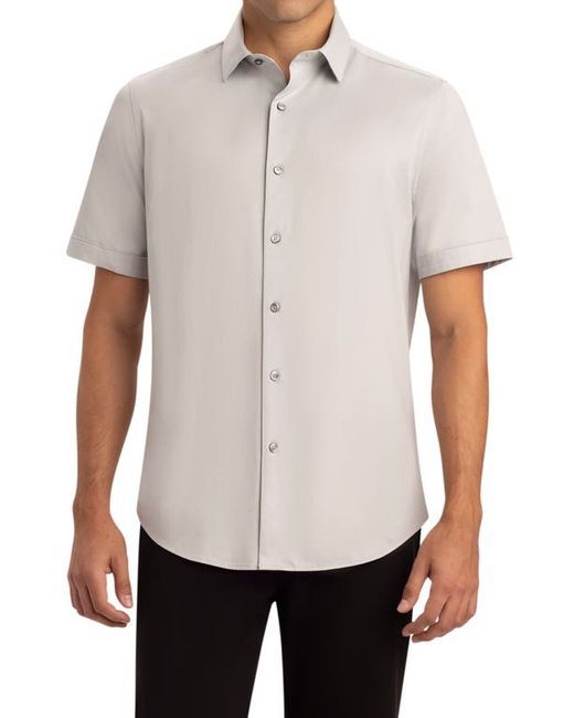 Bugatchi Tech Miles Short Sleeve Stretch Cotton Button-Up Shirt in at