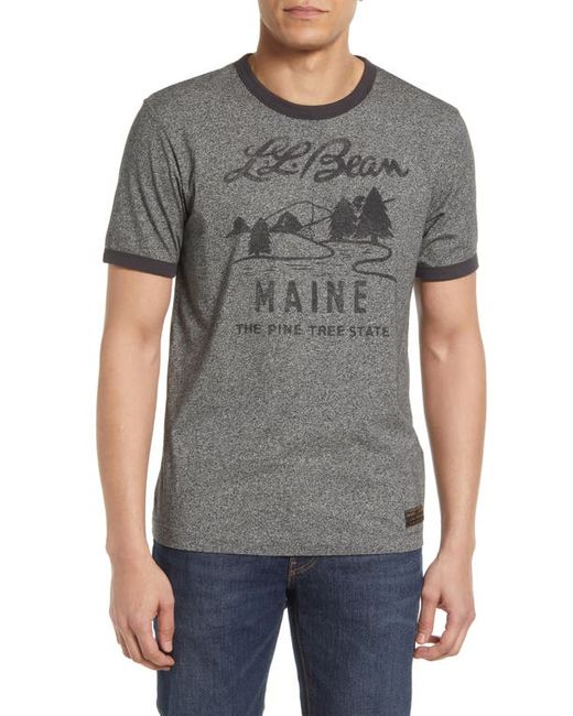 L.L.Bean x Todd Snyder Organic Cotton Graphic Tee in Charcoal/Darkest at