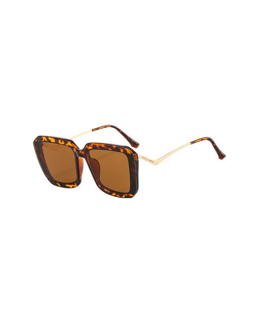 Fifth & Ninth Kyra 65mm Geometric Oversize Square Sunglasses in Torte at