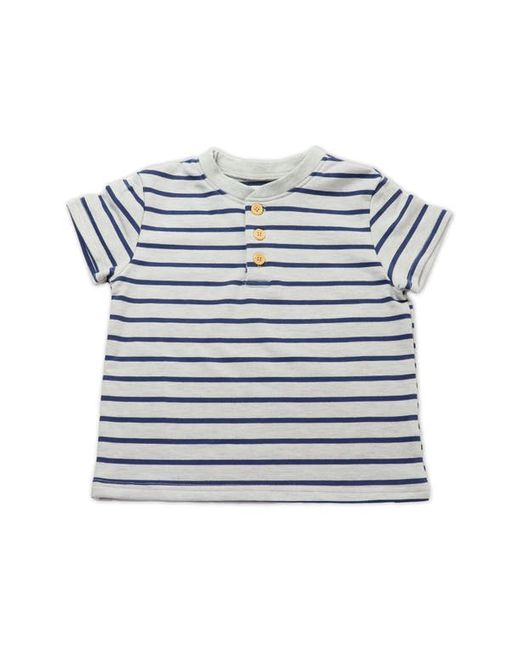 Thoughtfully Hooded Stripe Short Sleeve Henley Two Hoods Set in at