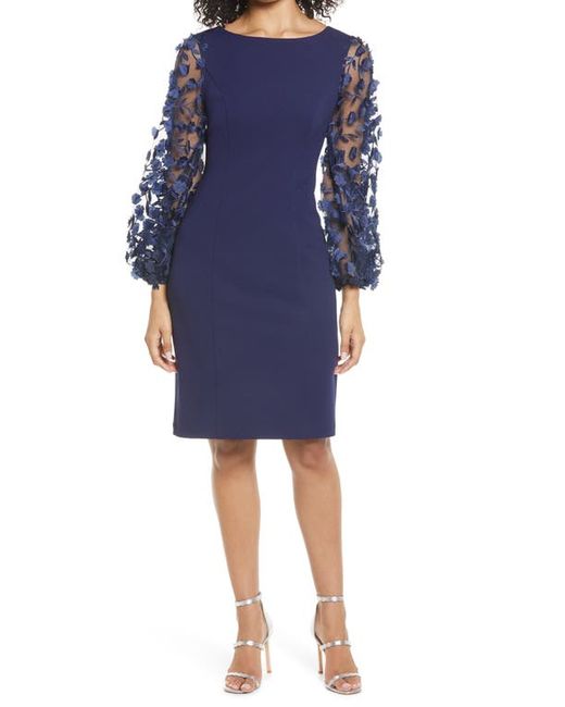 Eliza J Floral Long Sleeve Sheath Cocktail Dress in at