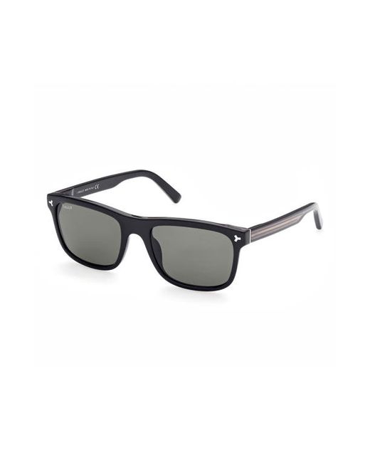 Bally 56mm Rectangular Sunglasses in Shiny Black at