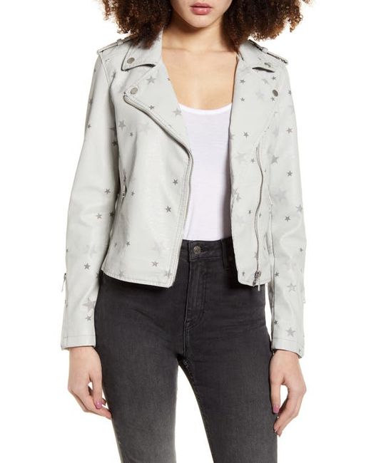 Vigoss Star Faux Leather Moto Jacket in at