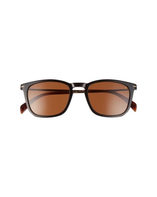 David Beckham Eyewear 53mm Rectangular Sunglasses in Black Gray Polarized at