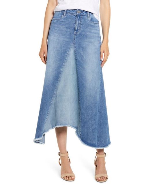 Wash Lab Denim Pieced Denim Midi Skirt in at