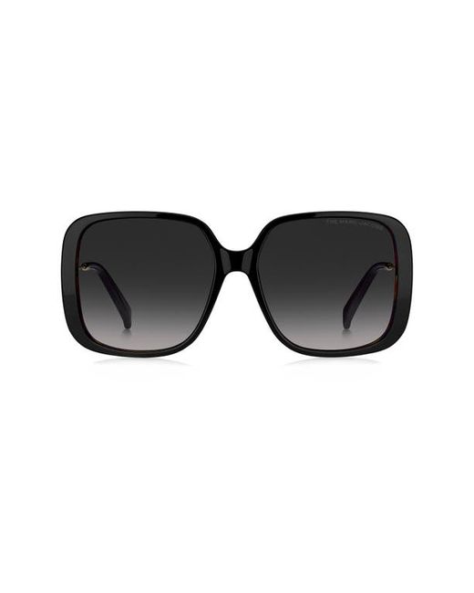 Marc Jacobs 57mm Square Sunglasses in Black Grey Shaded at