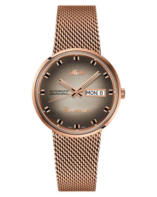 Mido Commander Shade Mesh Strap Watch in at