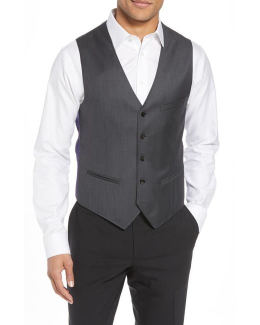 Ted Baker London Troy Slim Fit Solid Wool Vest in at