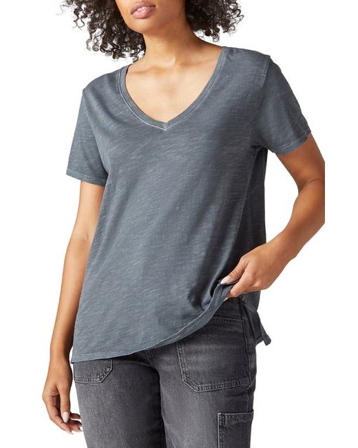 Lucky Brand Classic V-Neck Cotton Blend T-Shirt in at