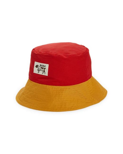 Bode Monday Colorblock Bucket Hat in Yellow at