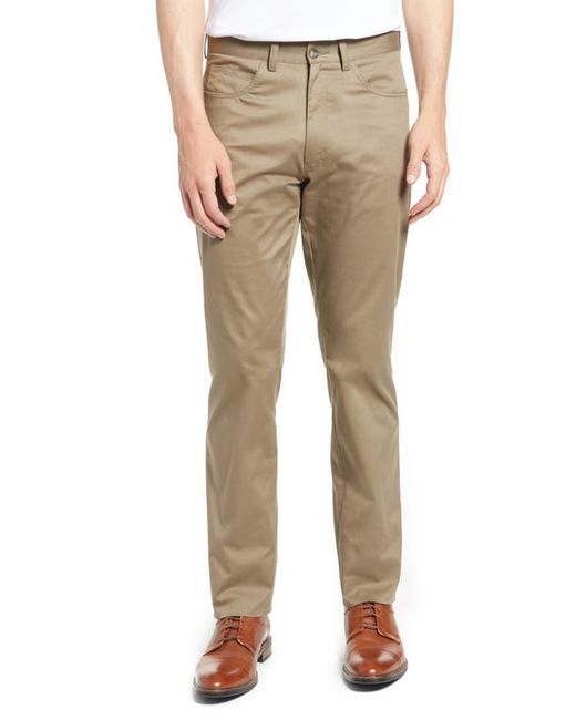 Berle Charleston Flat Front Stretch Cotton Dress Pants in at