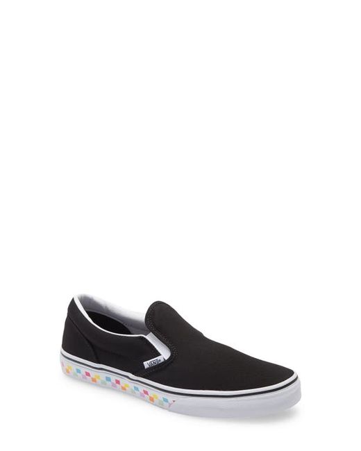 Vans Classic Slip-On Sneaker in Checkerboard Rainbow at