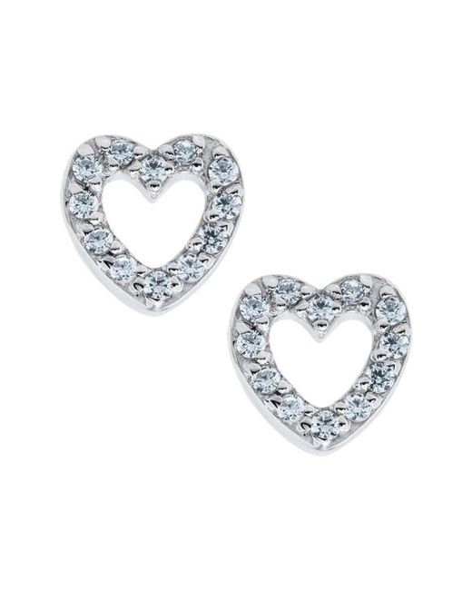 Mignonette Sterling Heart Stud Earrings at