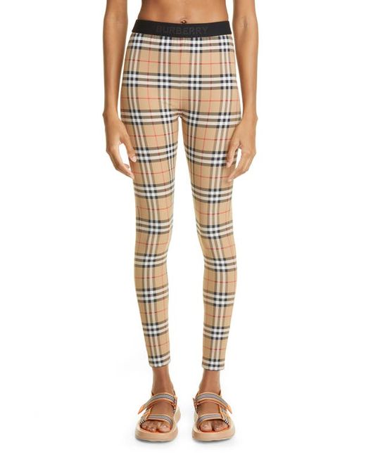 Burberry Belvoir Vintage Check Jersey Leggings in at