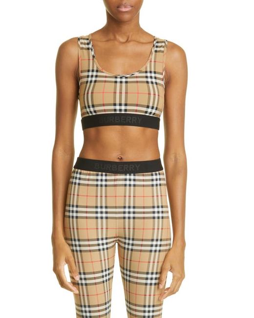 Burberry Dalby Check Sports Bra in at