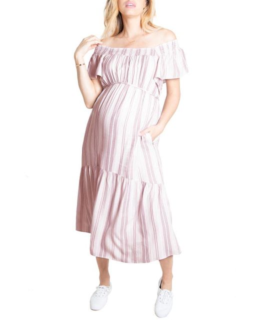 Ingrid & Isabel® Ingrid Isabel Flutter Sleeve Maternity Midi Dress in at
