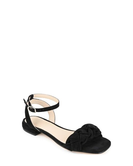 Journee Signature Sellma Braided Ankle Strap Sandal in at