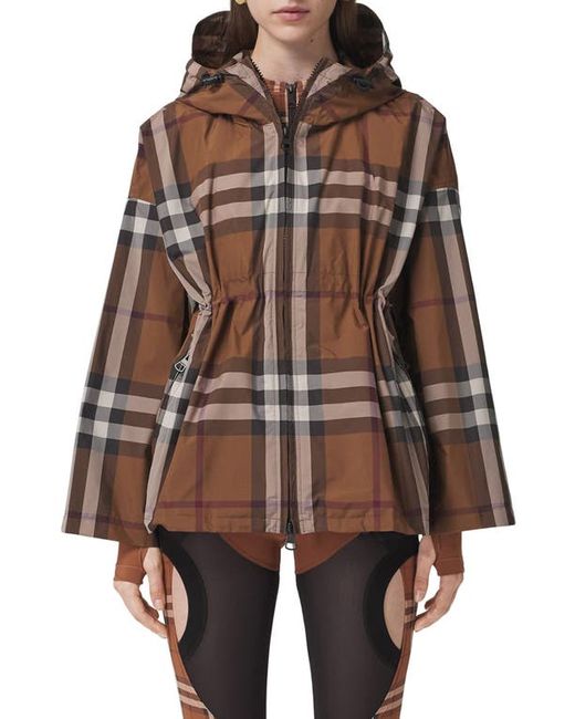 Burberry Bacton Check Hooded Jacket in at