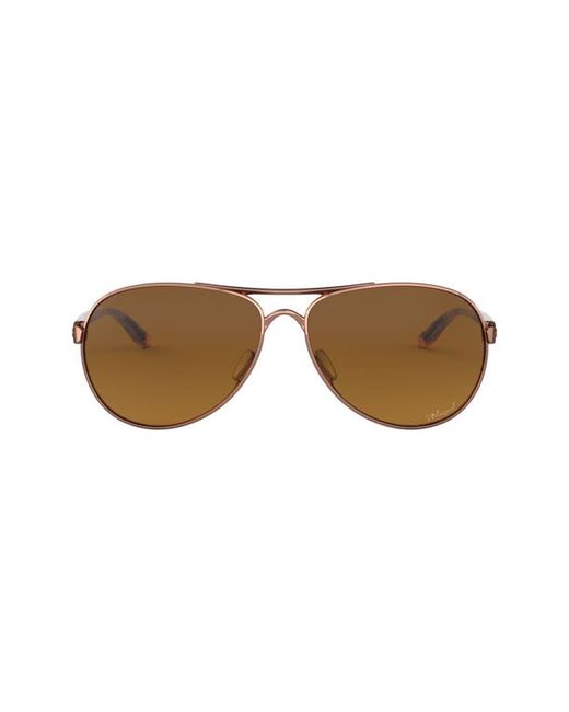 Oakley 59mm Polarized Aviator Sunglasses in Gold Gradient at