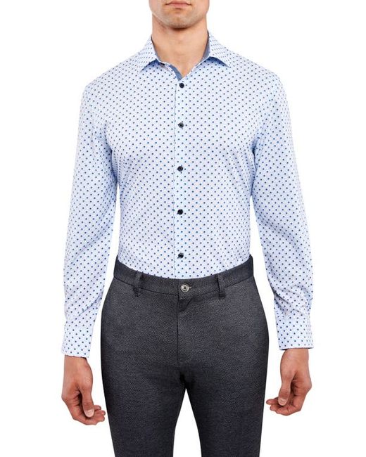 W.R.K Trim Fit Houndstooth Performance Stretch Dress Shirt in at