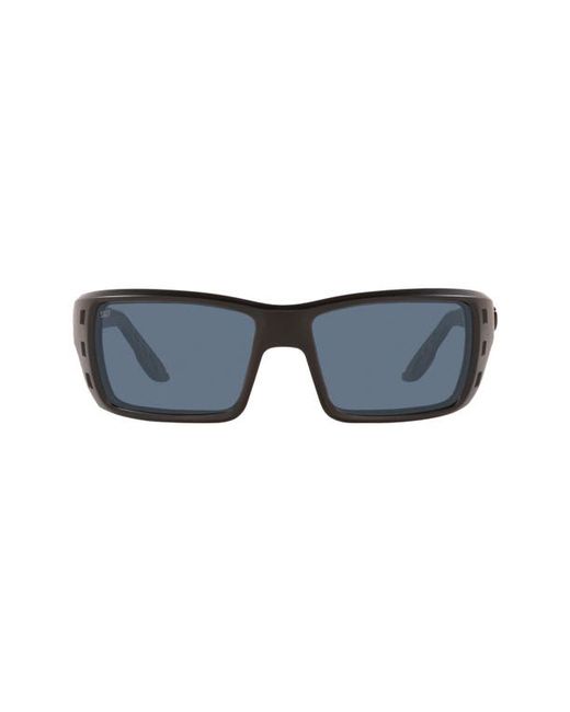 Costa Del Mar 63mm Oversize Polarized Rectangular Sunglasses in at