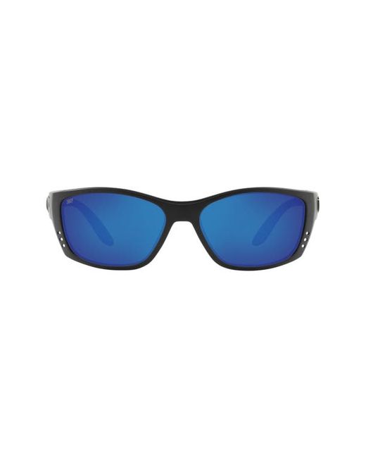 Costa Del Mar 64mm Oversize Polarized Rectangular Sunglasses in at