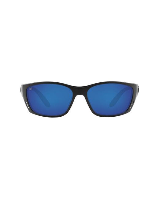 Costa Del Mar 64mm Oversize Polarized Rectangular Sunglasses in at