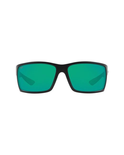 Costa Del Mar 64mm Mirrored Polarized Rectangular Sunglasses in at