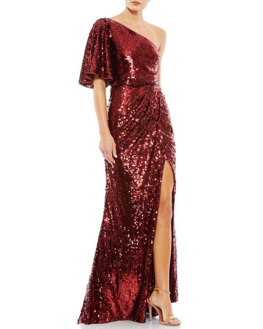Mac Duggal One-Shoulder Sequin Column Gown in at