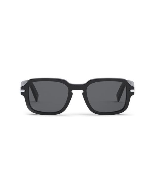 Dior Blacksuit 52mm Rectangular Sunglasses in Shiny Smoke at